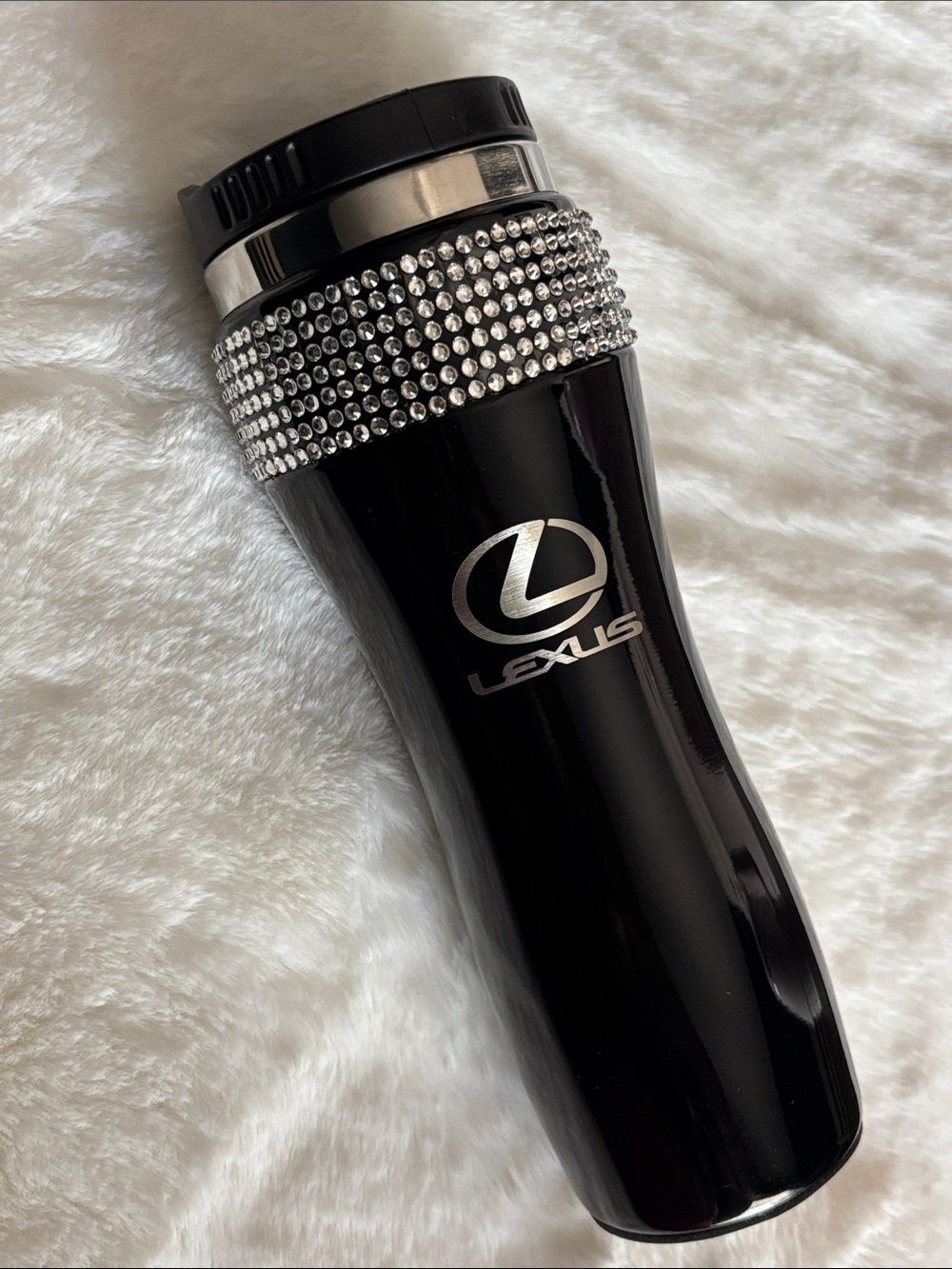 Lexus Black Crystal Accent Travel Tumbler